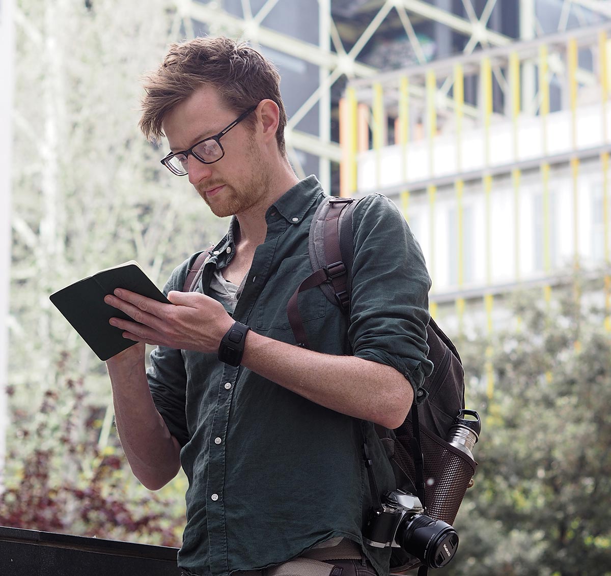 Chris taking notes