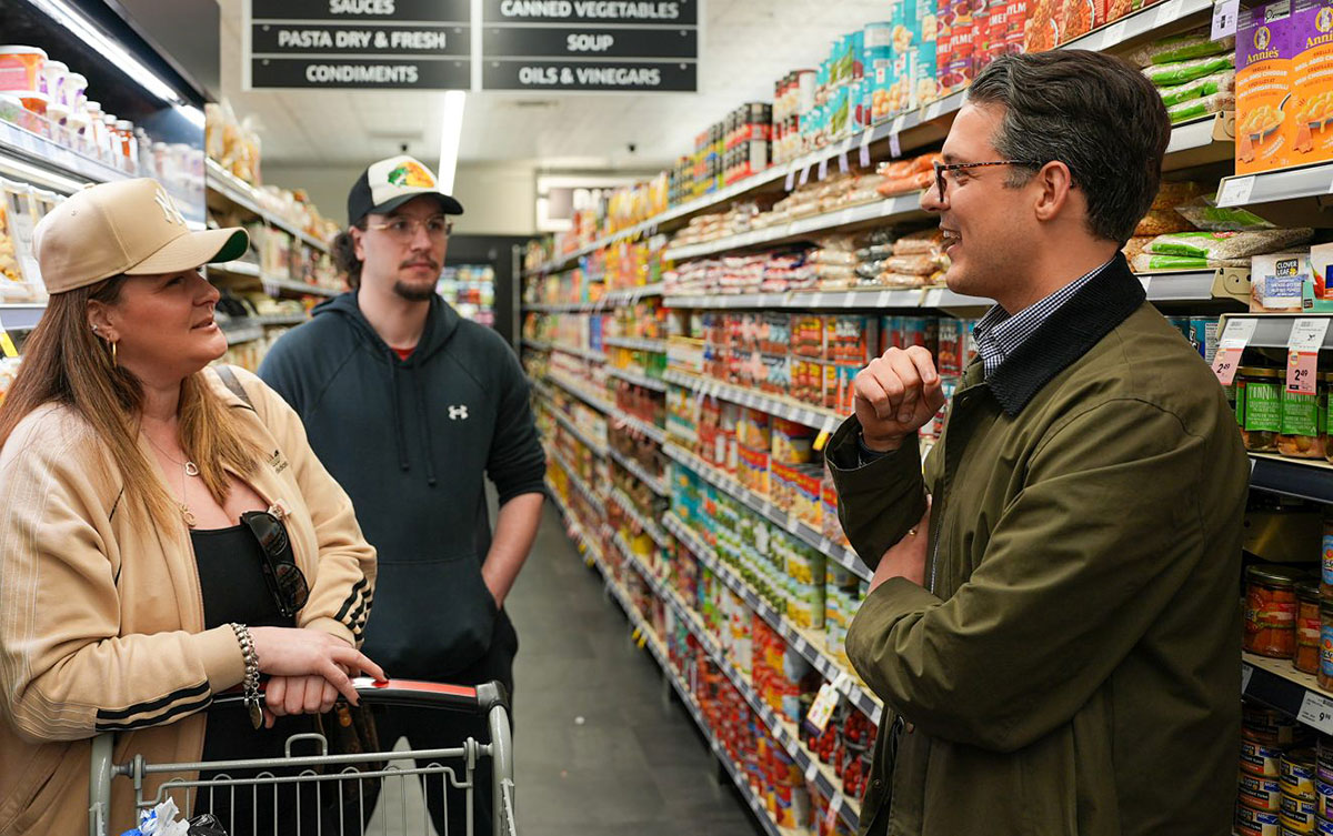 Dylan marando in a grocery store